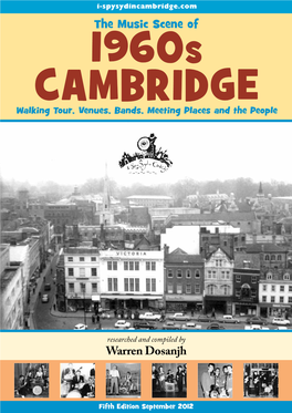 The Music Scene of 1960S CAMBRIDGE Walking Tour, Venues, Bands, Meeting Places and the People
