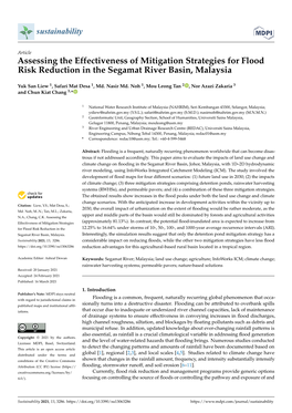 Assessing the Effectiveness of Mitigation Strategies for Flood Risk Reduction in the Segamat River Basin, Malaysia