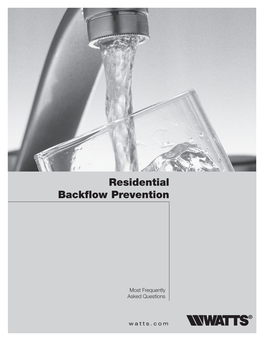 Residential Backflow Prevention