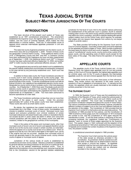 Subject-Matter Jurisdiction of the Courts