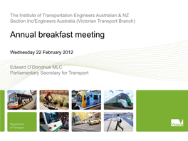 Annual Breakfast Meeting