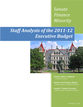 Senate Finance Minority Staff Analysis of the 2011-12 Executive Budget