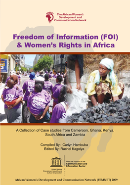 FOI) & Women’S Rights in Africa