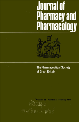 Journal of Pharmacy and Pharmacology 1970 Volume.22 No.2