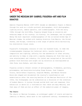 Gabriel Figueroa–Art and Film Didactics
