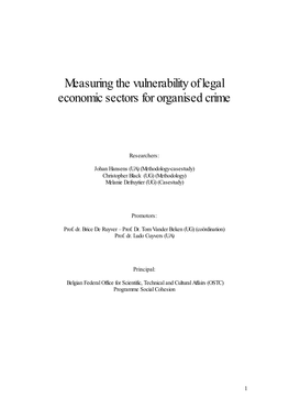 Measuring the Vulnerability of Legal Economic Sectors for Organised Crime