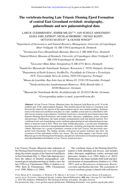 The Vertebrate-Bearing Late Triassic Fleming Fjord Formation of Central East Greenland Revisited: Stratigraphy, Palaeoclimate and New Palaeontological Data