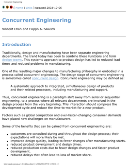 Concurrent Engineering