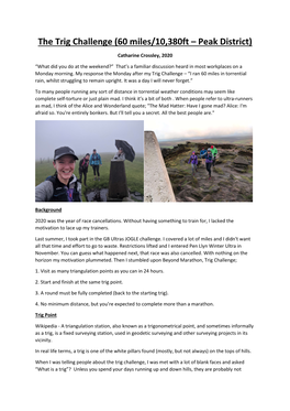 The Trig Challenge (60 Miles/10,380Ft – Peak District)