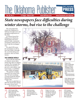 State Newspapers Face Difficulties During Winter Storms, but Rise to The