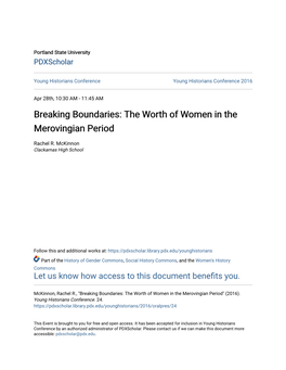 The Worth of Women in the Merovingian Period