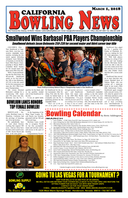 Smallwood Wins Barbasol PBA Players Championship