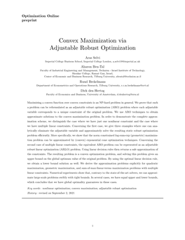 Convex Maximization Via Adjustable Robust Optimization