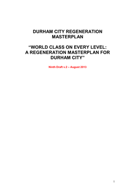 Durham City Regeneration Masterplan