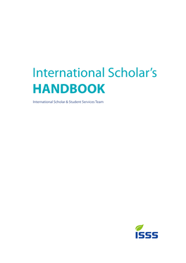 International Scholar's HANDBOOK
