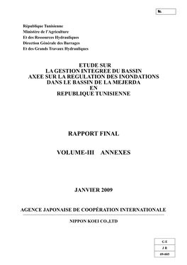 Rapport Final Volume-Iii Annexes