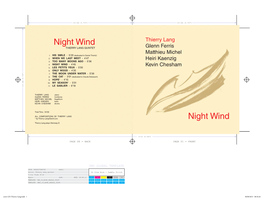 Night Wind Thierry Lang THIERRY LANG QUINTET Glenn Ferris Matthieu Michel 1