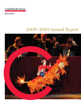 2009–2010 Annual Report Dawn Upshaw with the Orchestra of St