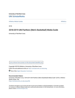 Men's Basketball) Media Guide