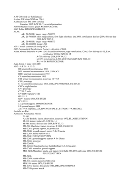 Aircraft/Airship Data