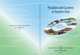 Paradise and Gardens in Eastern Asia Final Report of the International Expert Meeting on Paradise and Gardens in Eastern Asia