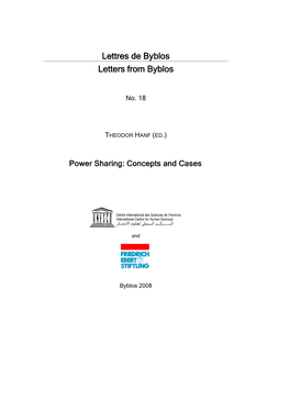 Power Sharing: Concepts and Cases