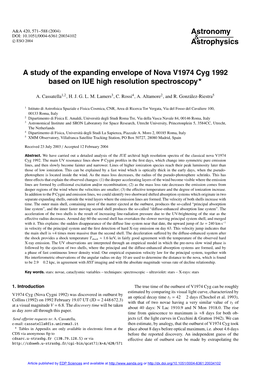 A Study of the Expanding Envelope of Nova V1974 Cyg 1992 Based on IUE High Resolution Spectroscopy