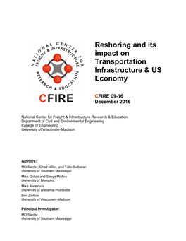 Reshoring and Its Impact on Transportation Infrastructure & US