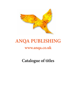 Anqa Publishing | Catalogue of Titles