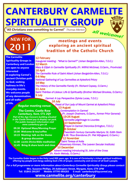 Canterbury Carmelite Spirituality Group