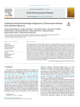 Traditional Medicinal Knowledge of Apiaceae at Talassemtane National Park (Northern Morocco)