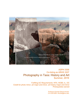 Photography in Taos: History and Art Summer, 2019