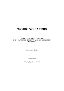 Working Papers