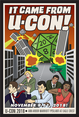 U-CON 2018• ANN ARBOR MARRIOTT YPSILANTI at EAGLE CREST $18 Free $24 $22 $20 3Pm-4Pm 8Am-5Pm 9Am-6Pm 5Pm-8Pm 10Am-8Pm 10Am-2Pm 11:30Pm-1Am 11:00Am-2Pm