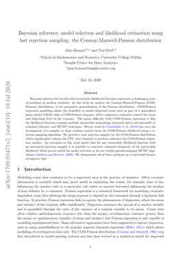 Bayesian Inference, Model Selection and Likelihood Estimation Using Fast Rejection Sampling: the Conway-Maxwell-Poisson Distribution