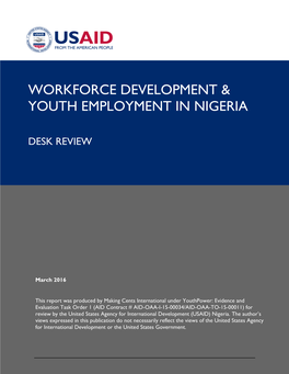 Workforce Development & Youth Employment in Nigeria