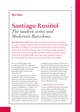 Santiago Rusiñol the Modern Artist and Modernist Barcelona