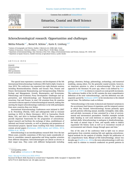 Sclerochronological Research: Opportunities and Challenges