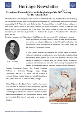 Heritage Newsletter 33 – Prominent Portrush Men At