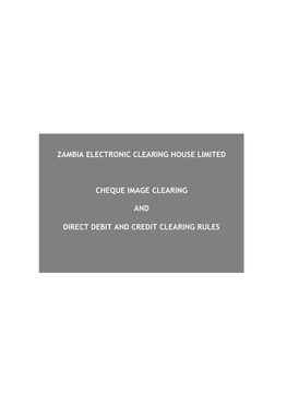 Zambia Electronic Clearing House Limited Cheque Image