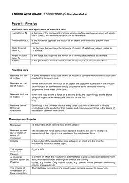 Paper 1: Physics