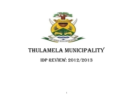 THULAMELA MUNICIPALITY Idp Review: 2012/2013