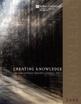 Creating Knowledge the La&S Student Research Journal, Vol