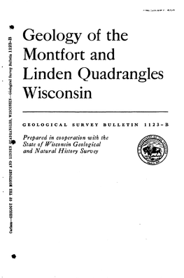 2 Geology of the I Montfort and I Linden Quadrangles I Wisconsin