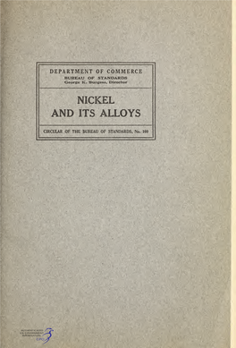 Nickel and Its Alloys