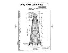 2003 APTI Conference Maritime Preservation Traditional Buildings September 17 – 22, 2003 Landscape Preservation Portland, Maine