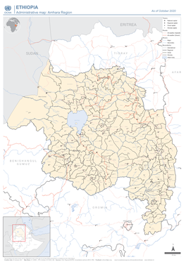 ETHIOPIA Administrative Map: Amhara Region As of October 2020
