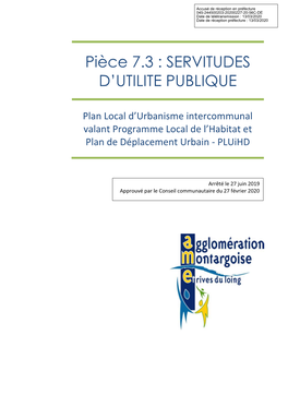 Pièce 7.3 : SERVITUDES D'utilite PUBLIQUE