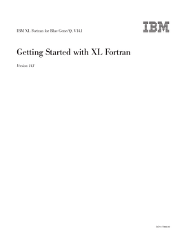 Getting Started with XL Fortran