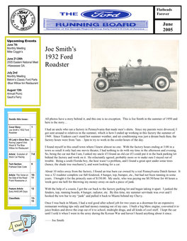 Joe Smith's 1932 Ford Roadster